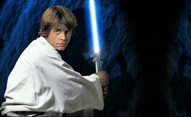 Espada láser de Luke Skywalker de El retorno del Jedi de Star Wars.
